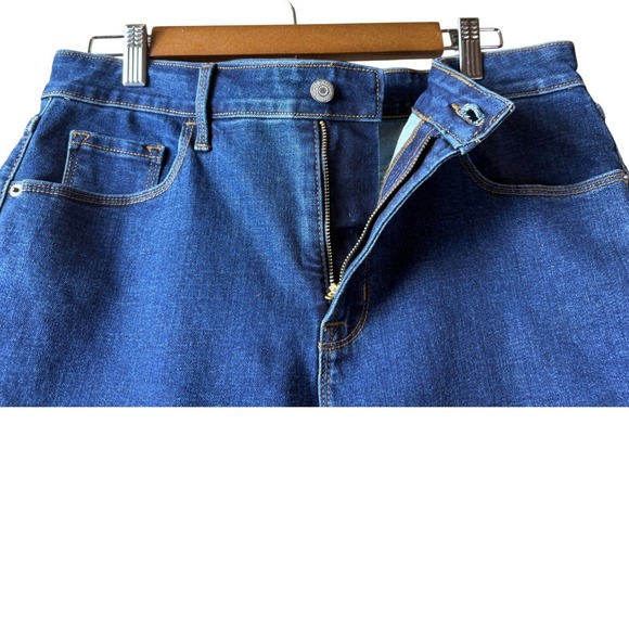 Old Navy Womens Denim Jean Shorts Cuffed Mid Rise Size 14 Summer Staple Stretch - Picture 5 of 11